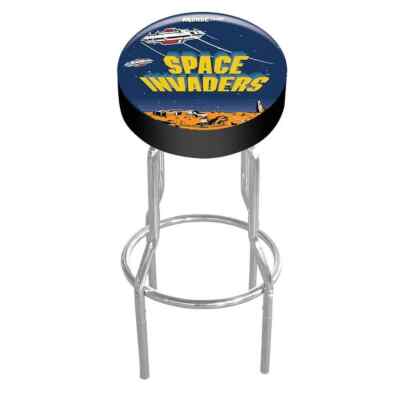 Space Invaders 21.5'' to 29.5'' Adjustable Retro Arcade Stool, Arcade1Up