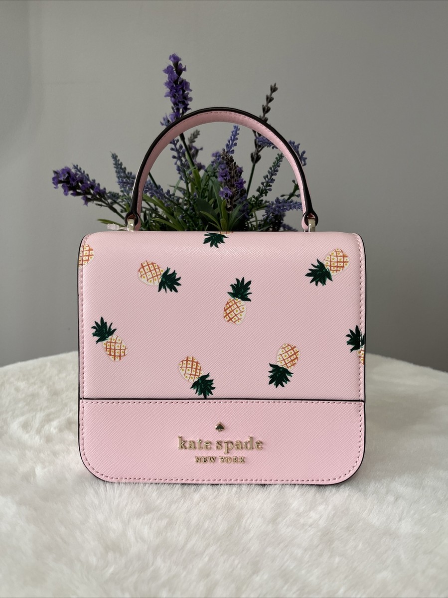 New Kate Spade Staci Square top handle pineapple crossbody
