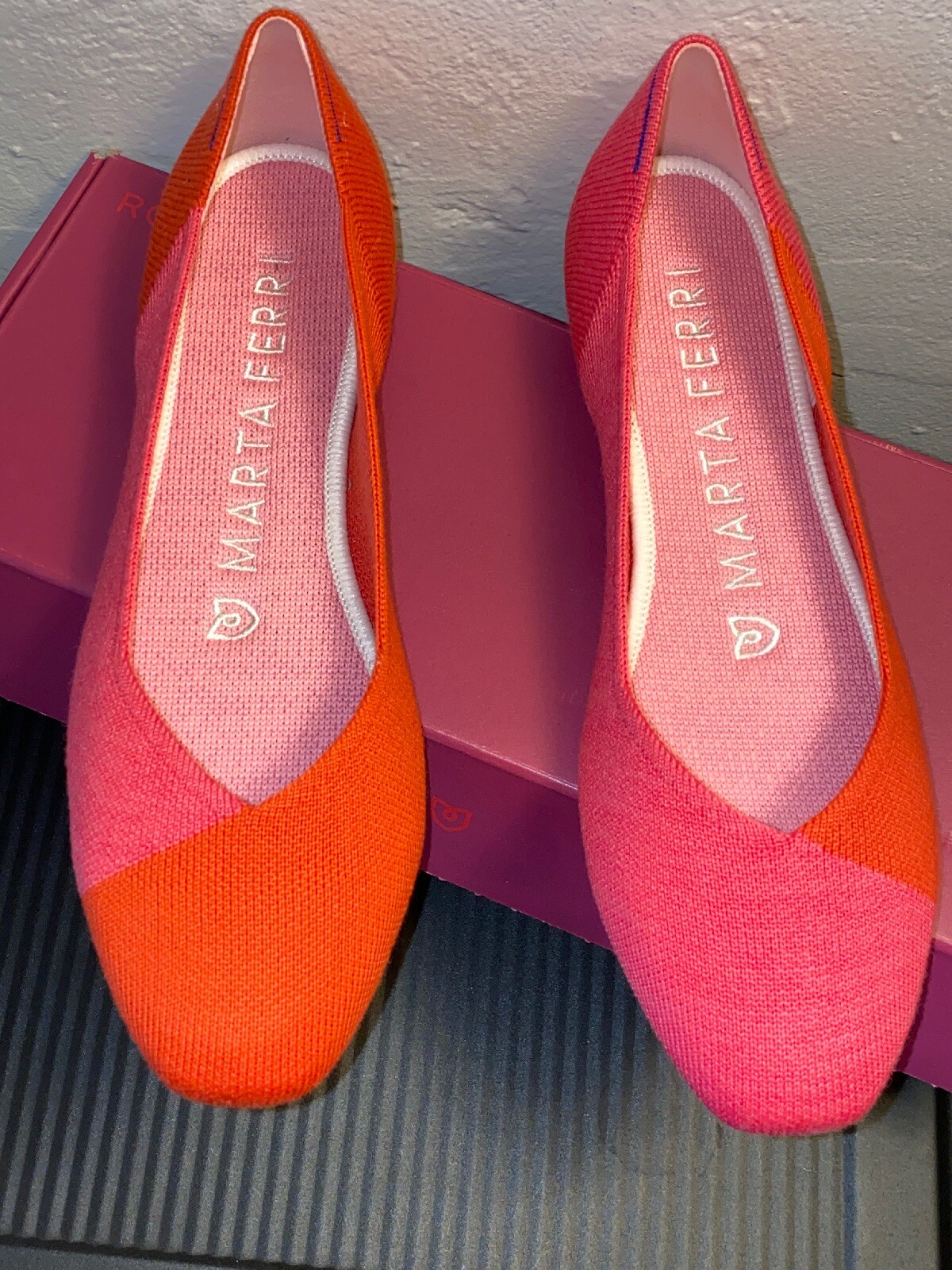 Rothy's Marta Ferri Flame Azalea Ballet Flat US Size 8.5 New With Box **Sold Out image 9