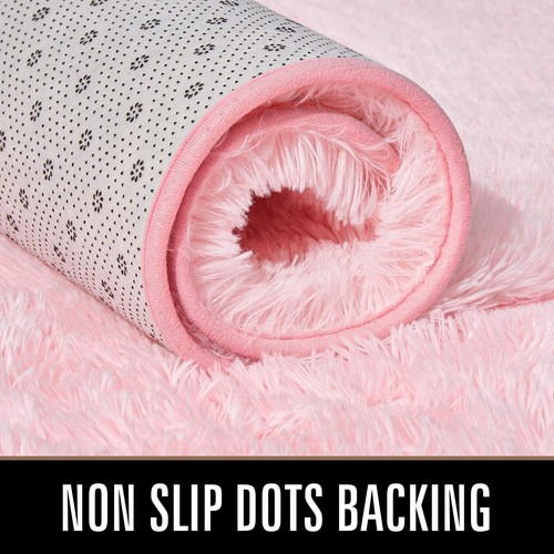 Soft Area Rug Furry Plush Carpet Bedroom Living Room Home Décor Floor Mat Pink - Picture 5 of 7