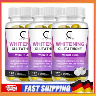 3*120 Best Glutathione Skin Whitening Lightening Capsules Anti-aging