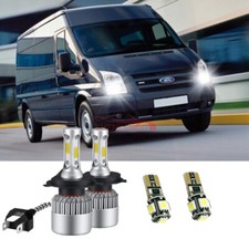 For Ford Transit MK7 55w White Xenon HID High/Low/Side LED Headlight Bulbs Set