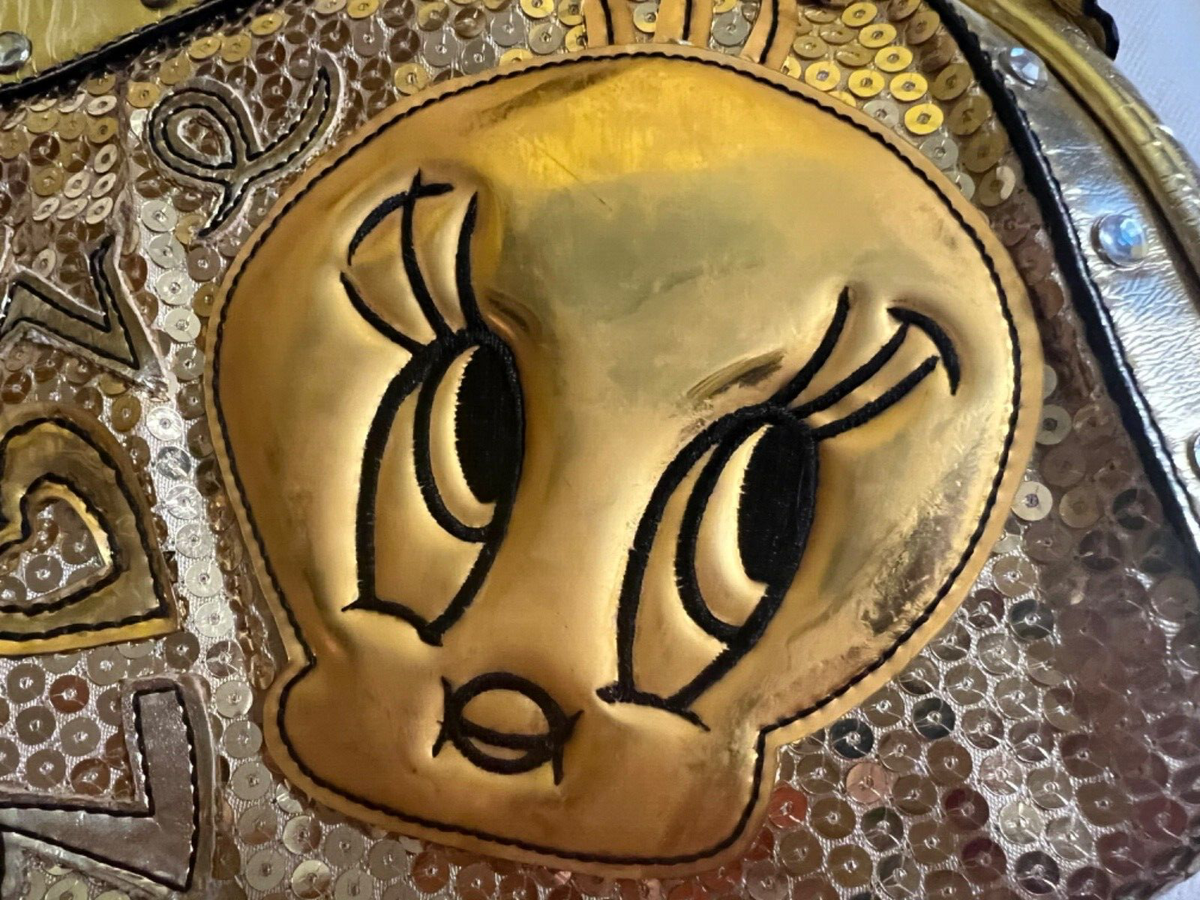 VINTAGE ITALIAN BAG TUA BRACCIALINI GOLD TWEETY LOONEY TOONS