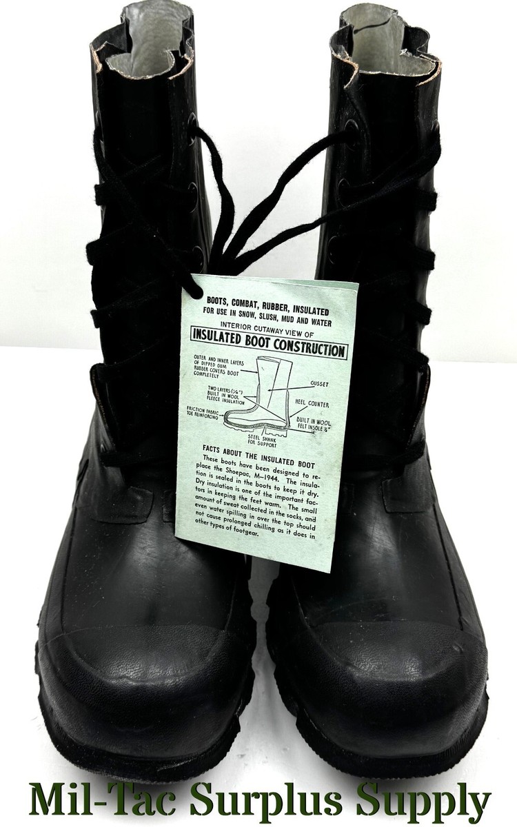 Bristolite QMC Cold Weather Mickey Mouse Boots Mens 7 R Rubber Jump NO VALVE 80s ORIGINAL BRISTOLITE QMC EXTREME COLD WEATHER MICKEY MOUSE  main image 4