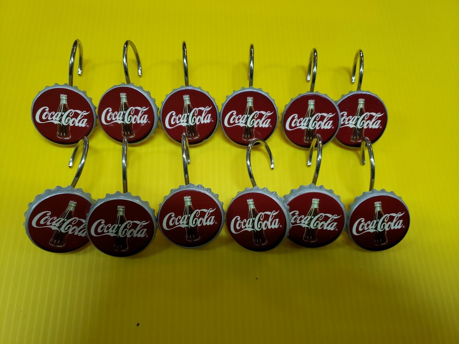 Coca Cola Shower Curtain Hangers Hooks Set Of 12 (FC42TKO100) eBay