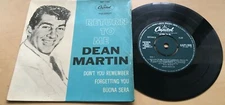 DEAN MARTIN RETURN TO ME 1958 UK CAPITOL VINYL 7 " 45 EP EAP1-939