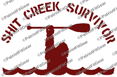 Bigfoot,Sh*t Creek Survivor,12''x8'',Kayaking,Canoeing,Camping,Hiking,Vinyl Decal