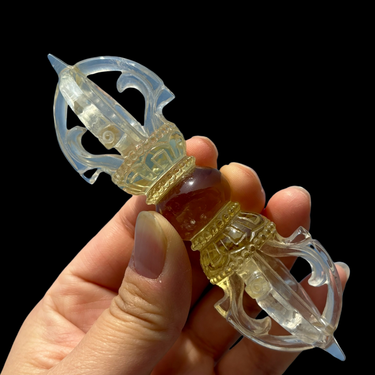 AAA+ Natural Citrine Quartz Vajra Pestle for Energy Healing 40g+