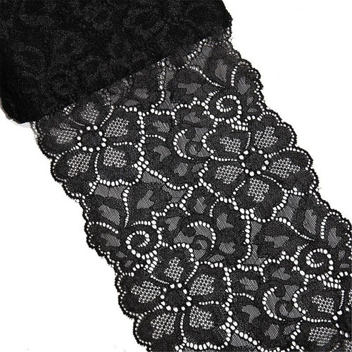18cm Wide Stretch Elastic Flower Lace Trim Embroidered Ribbon DIY Sewing Craft - Afbeelding 13 van 21