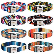 Boy Girl Personalized Dog Collar for Small Medium Large Dog Engraved Name ID Tag
