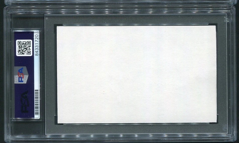 Andy Robustelli Index Card HOF Signed Autograph Auto Giants PSA/DNA - Image 2 of 2