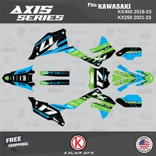 Graphics Kit for KAWASAKI KX450 (2019-2023) Axis Series - CYAN