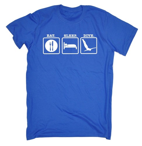 Eat Sleep Scuba Dive T-SHIRT Tee Diver Diving Swim Sea Funny birthday gift - Picture 8 of 9