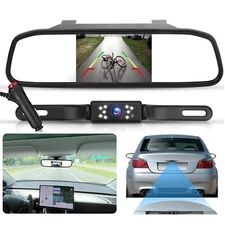 Car Rear View Backup Camera Cars HD Night Vision 5" Monitor Back Up Waterproof