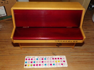 Ancien Piano Jouet En Bois Pour Enfant - Marque Pianocolor, Vintage, Occasion - Instrument De Décoration Ou Jeu
