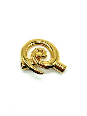  2 Clasps x BeadSmith 6 mm hole Large Glue In Swirl Toggle Clasps - Gold Plate 