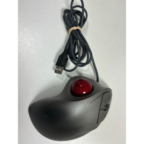Logitech T-BB18 804360-1000 Trackman Wheel USB Trackball Mouse Scroll - Picture 2 of 4