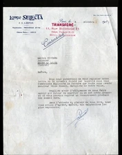 PARIS (IX°) LAMPS SELECTA "S.S. LABINAL" Letter in 1931