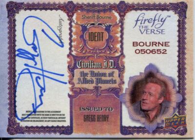 Firefly The Verse Autogrammkarte GH Gregg Henry
