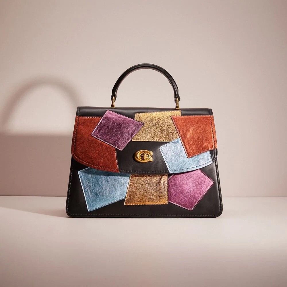 Leather Parker 32 Coach Parker Top Handle 32 In Colorblock With