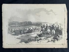 1861 VTG Civil War Engraving Print ~  Parade General Banks & Thomas ~ Western MD