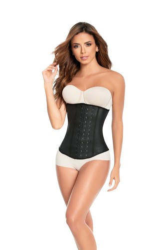 Waist Gang Society Waist Trainer Black With Purple Lining 