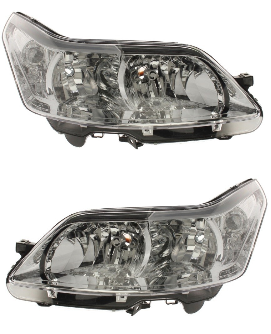 Phares avant gauche et droit pour Citroën C4 I de 2004 à 2008 optiques électriques H1 H7