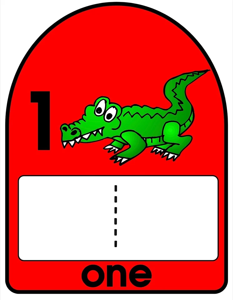 Zahlenübung - 26 Seiten Poster 8,5 x 11 - Blätter Lehrbedarf