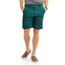 George Men's Hybrid Swim Trunks Shorts Size 28 Teal Color 9" Inseam NEW
