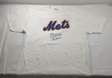 New York Mets Autographed T Shirt - Mookie Wilson-Ed Kranepool-Ed Charles Sz. XL