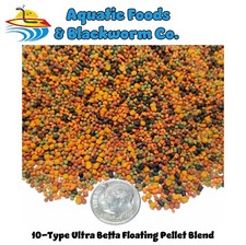 Betta Fish 10-Type Ultra Blend 4 Bettas, Guppies, Tetras, All Small Fish GB-510