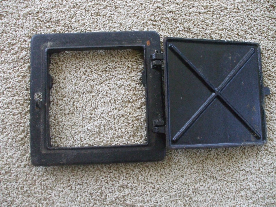 ALLIED DEALERS CAST IRON FIREPLACE ASH CLEAN OUT DOOR eBay