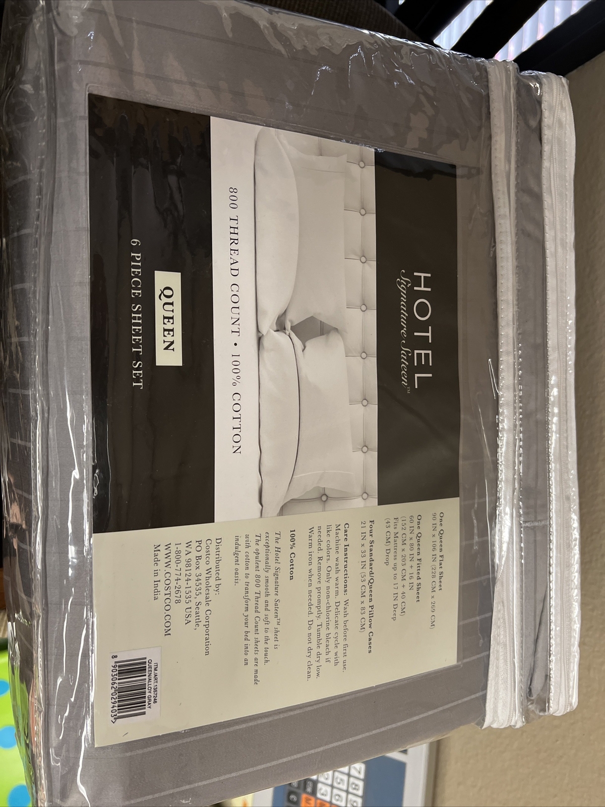 hotel signature Sateen Sheets Queen 6 Piece Sheet Alloy Gray eBay