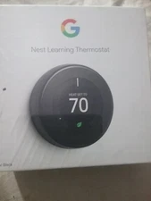 Google Nest T3018US 3rd Generation Smart Learning Thermostat - Mirror Black