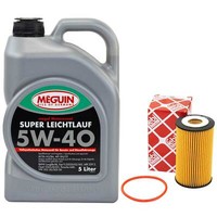 MotoröL Set 5W-40 Meguin 5 Liter + ÖLfilter 37257 FüR Alfa Romeo 159 1.8 Mpi 939