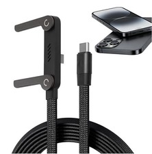 2-in-1 Invisible Holder Charger Cable  240W Fast Charging Cord with Phone Stand.