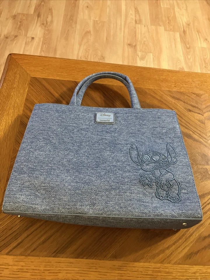 Loungefly Disney Stitch Denim Crossbody TB7 With Matching Wallet - Image 3 of 4