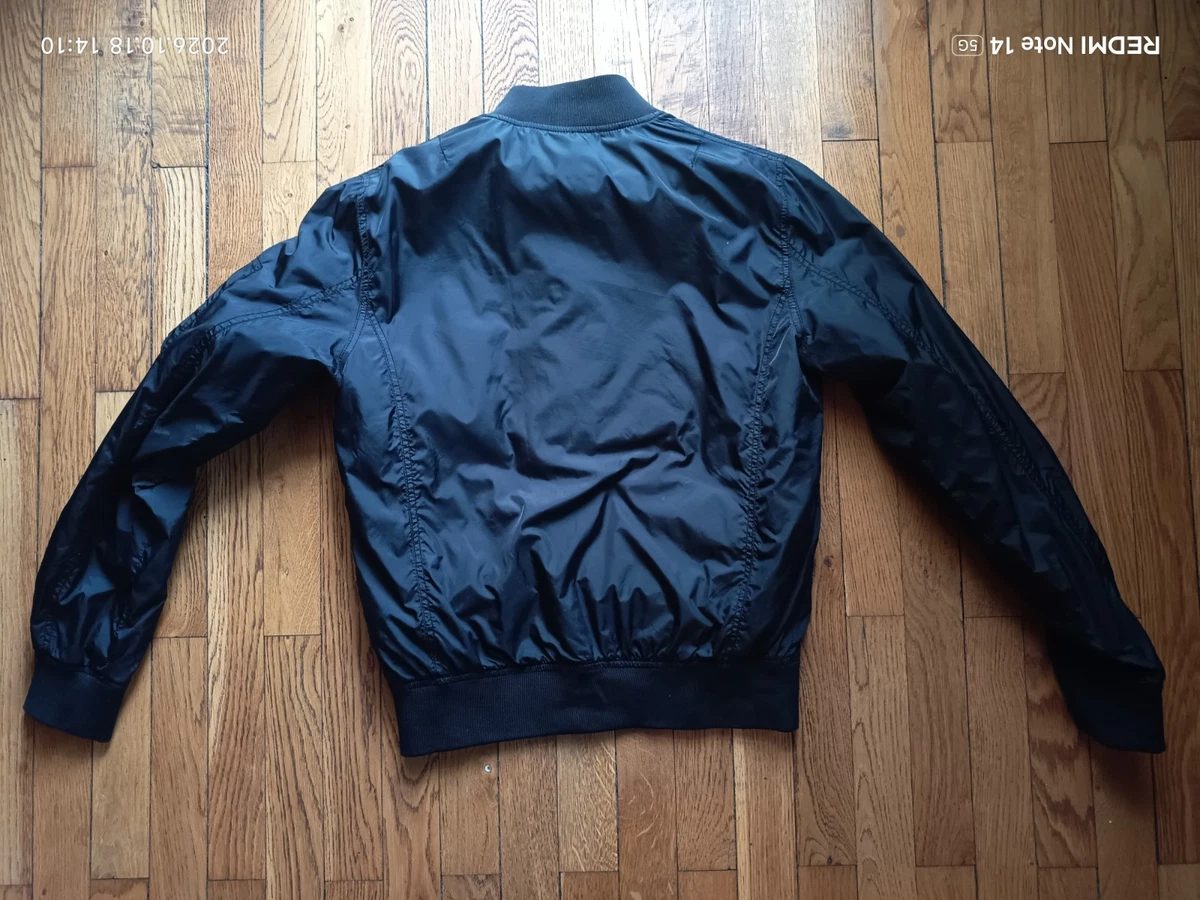 SCHOTT NYC Bomber Chaqueta Negra Ligera Hombre Talla L Tipo Ejército