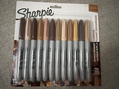 Special Edition Fine Point Permanent Markers 12 Browns Skin Tone Shades Nudes