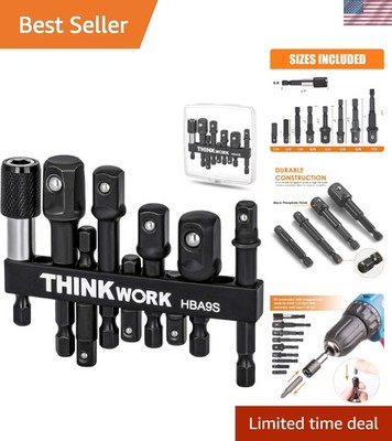 Versatile 9-Piece Impact Socket Set - 1/4'', 3/8'', 1/2'' Drive in Organized Case