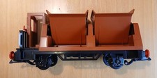 Playmobil Kippwagen in braun, ohne OVP, f&auml;hrt auch auf LGB - gebraucht