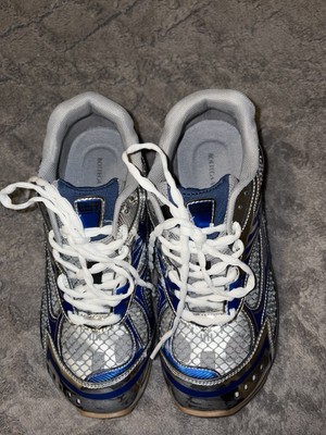 Blue and Silver Bottega Veneta Sneakers Brand New Never Worn No Box Size 39