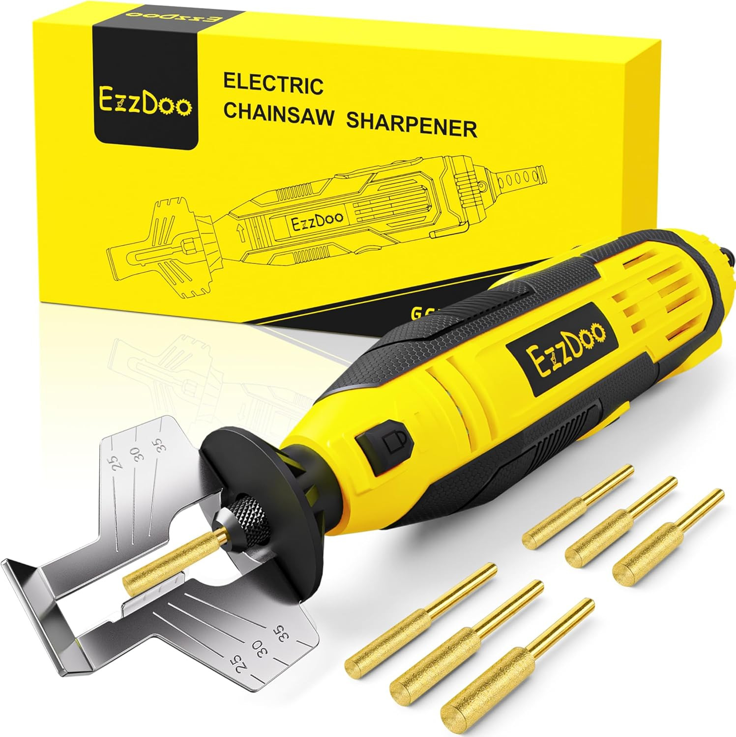 Kit Affilatore Motosega Elettrico con Punte Diamantate in Titanio Professionale