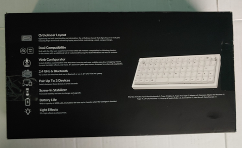 Keychon Q15 Max Ortholinear 65% Wired/Wireless/BT Custom Mechanical Keyboard - 第 2/8 張圖片