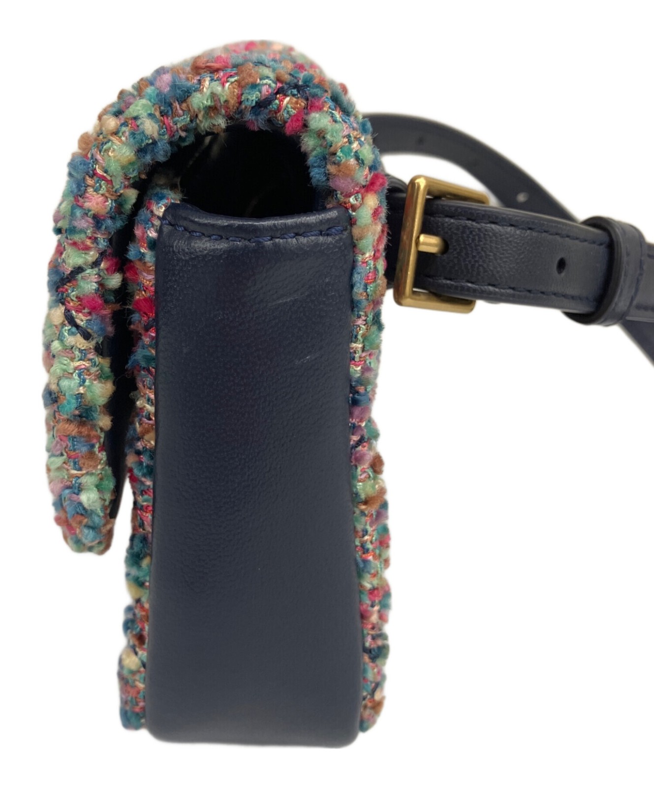 TORY BURCH Shoulder Bag Navy Multi Women Used Authentic thumbnail 3