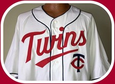 Minnesota Twins Dynasty True Fan Adult XL White Home Stitched Jersey NWOT