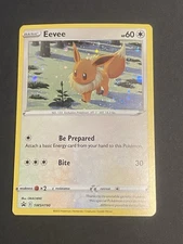 Pokémon TCG Eevee Black Star Promo SWSH190 Cosmos Holo Card