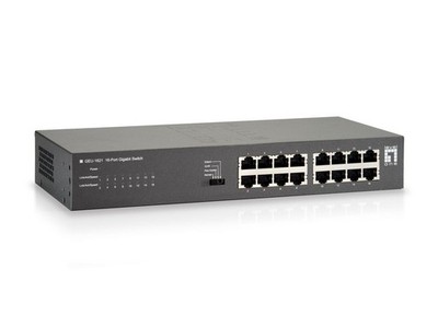 LevelOne GEU-1621 Switch 16x Gbit 19 16-Port Gigabit Switch, Unmanaged, Ethe ~E~