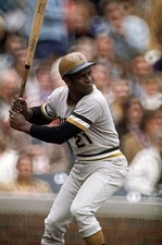 Pittsburgh Pirates Roberto Clemente in action, at bat vs Chi - 1972 Old Photo 2