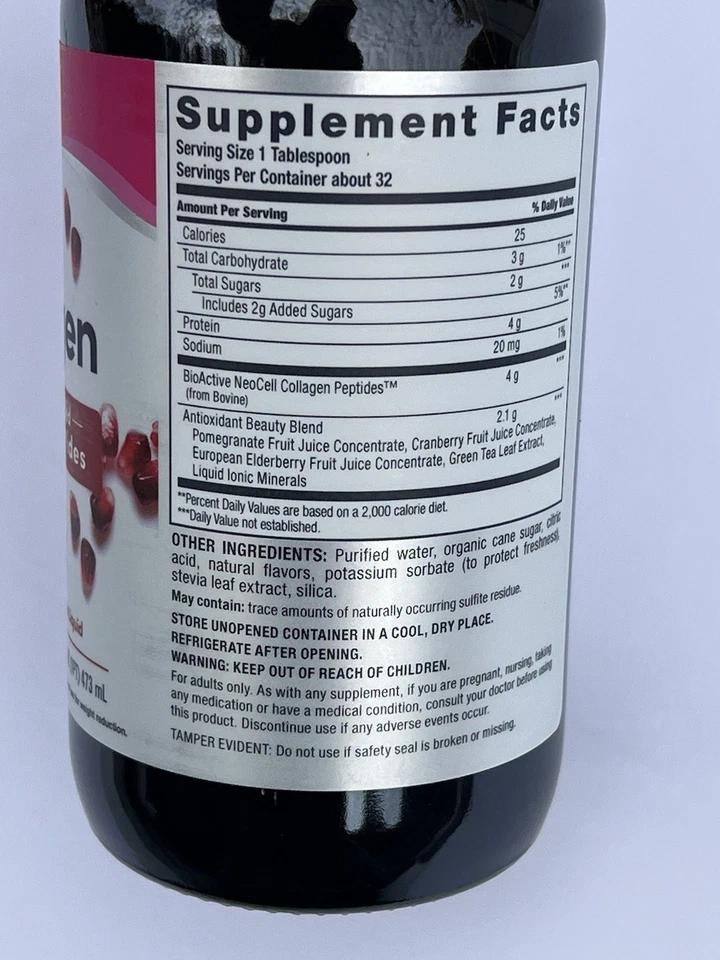 NeoCell, Colágeno Líquido, Granada, 16 fl oz (473 ml) Exp. 1/2027 Foto 4 de 4
